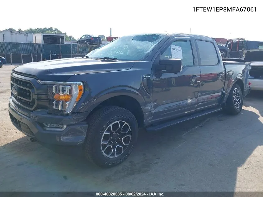 2021 Ford F-150 Xlt VIN: 1FTEW1EP8MFA67061 Lot: 40020535