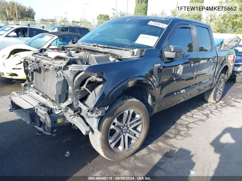 2021 Ford F-150 Xl VIN: 1FTEW1EP4MKE75662 Lot: 40049116