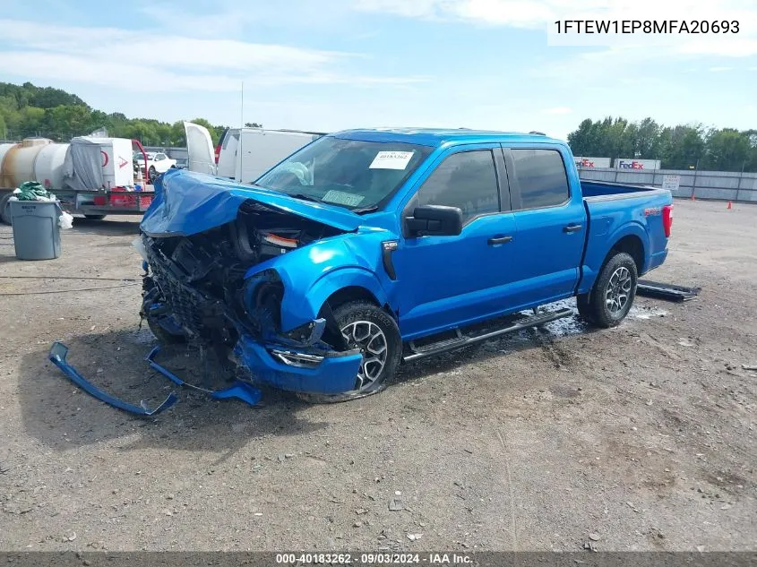 2021 Ford F-150 Xl VIN: 1FTEW1EP8MFA20693 Lot: 40183262