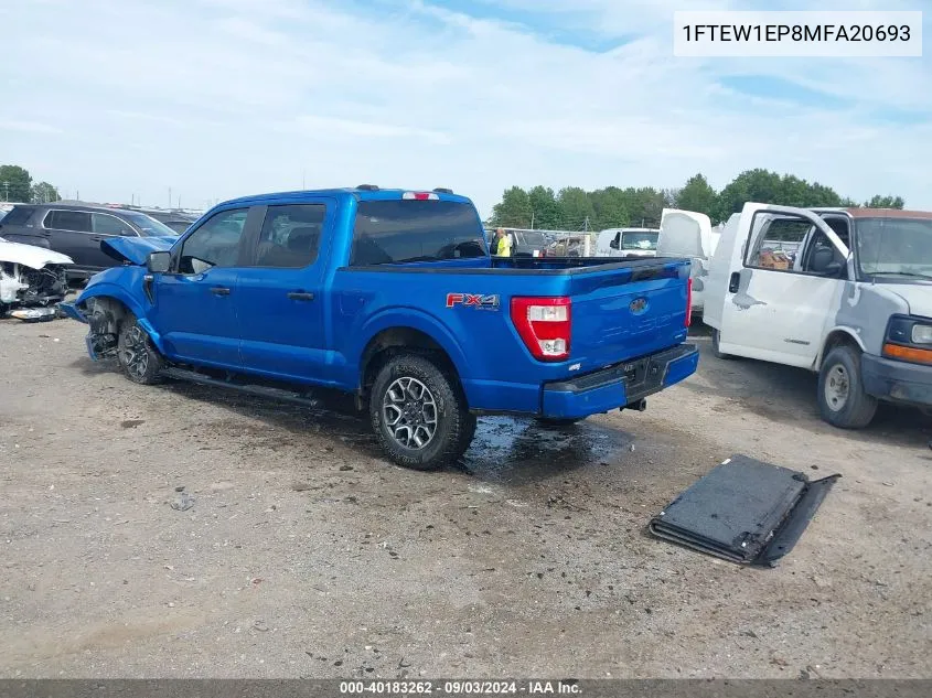 2021 Ford F-150 Xl VIN: 1FTEW1EP8MFA20693 Lot: 40183262