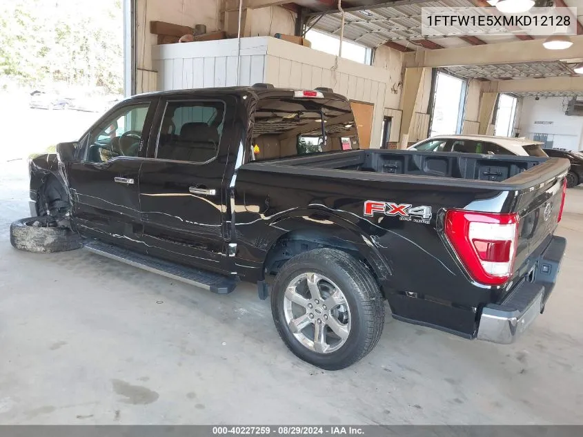 2021 Ford F-150 Lariat VIN: 1FTFW1E5XMKD12128 Lot: 40227259