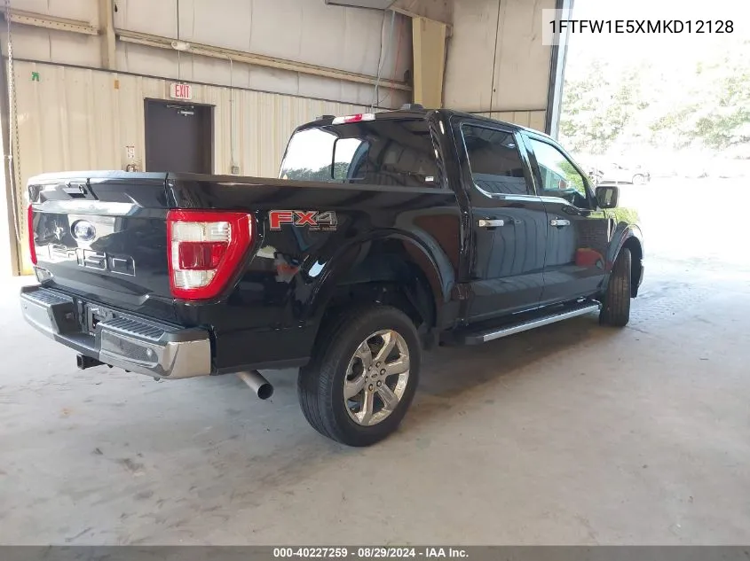 2021 Ford F-150 Lariat VIN: 1FTFW1E5XMKD12128 Lot: 40227259