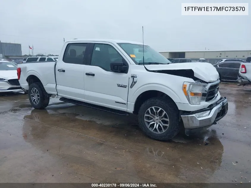 2021 Ford F-150 Xlt VIN: 1FTFW1E17MFC73570 Lot: 40230178