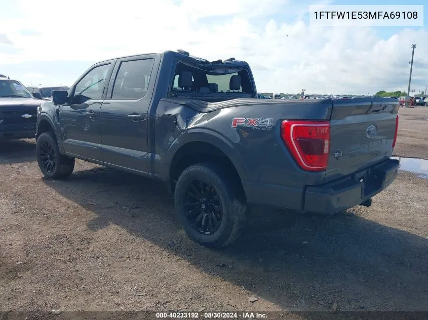 1FTFW1E53MFA69108 2021 Ford F-150 Xlt