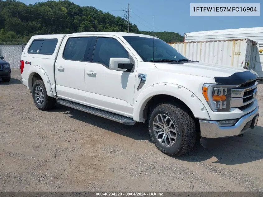 1FTFW1E57MFC16904 2021 Ford F-150 Lariat