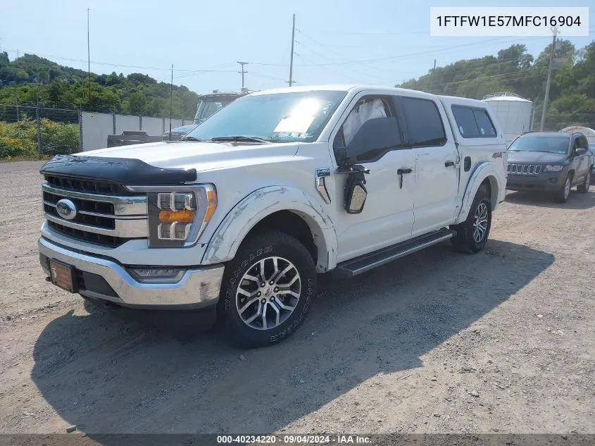 1FTFW1E57MFC16904 2021 Ford F-150 Lariat