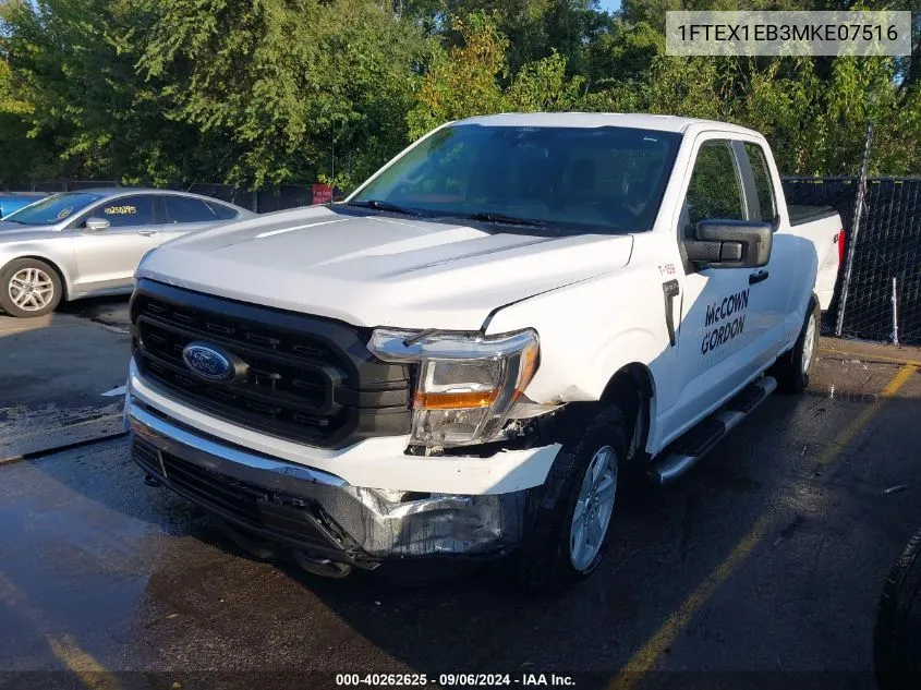 2021 Ford F-150 Xl VIN: 1FTEX1EB3MKE07516 Lot: 40262625