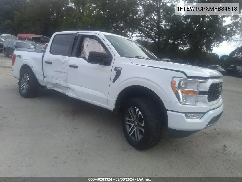 2021 Ford F150 Supercrew VIN: 1FTEW1CPXMFB84613 Lot: 40263924