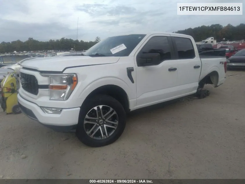 2021 Ford F150 Supercrew VIN: 1FTEW1CPXMFB84613 Lot: 40263924