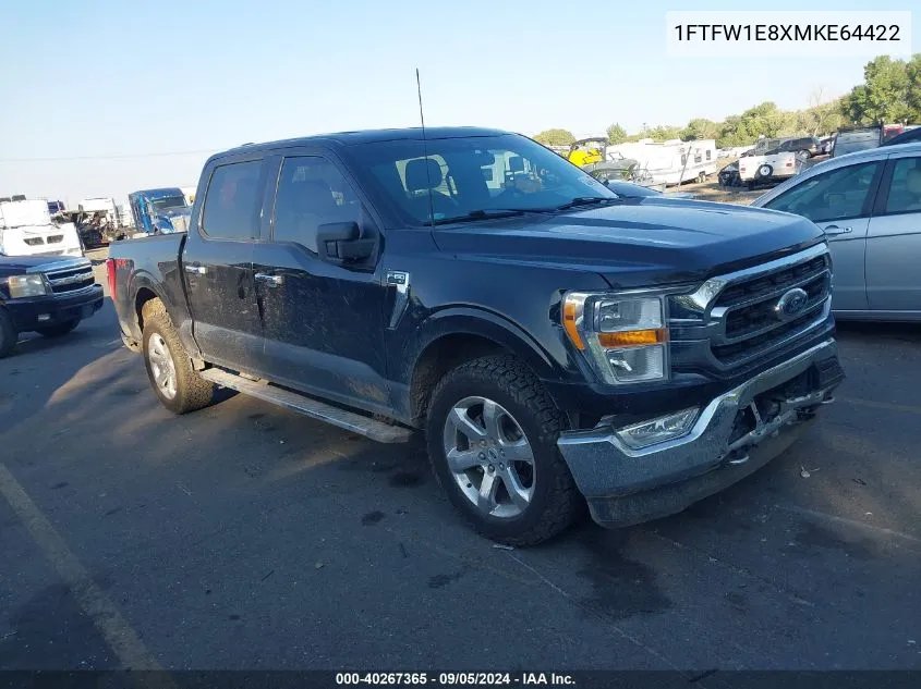 1FTFW1E8XMKE64422 2021 Ford F150 Supercrew