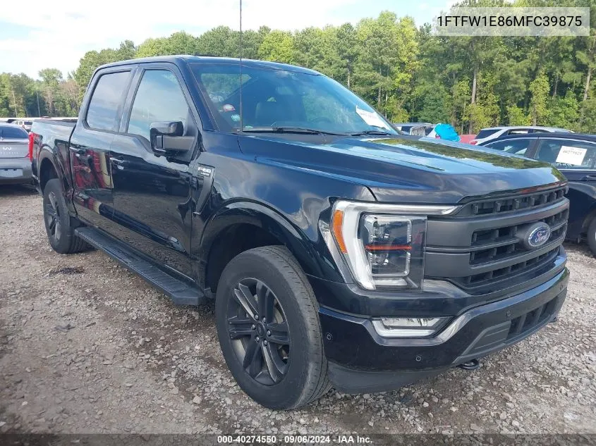 2021 Ford F-150 Lariat VIN: 1FTFW1E86MFC39875 Lot: 40274550