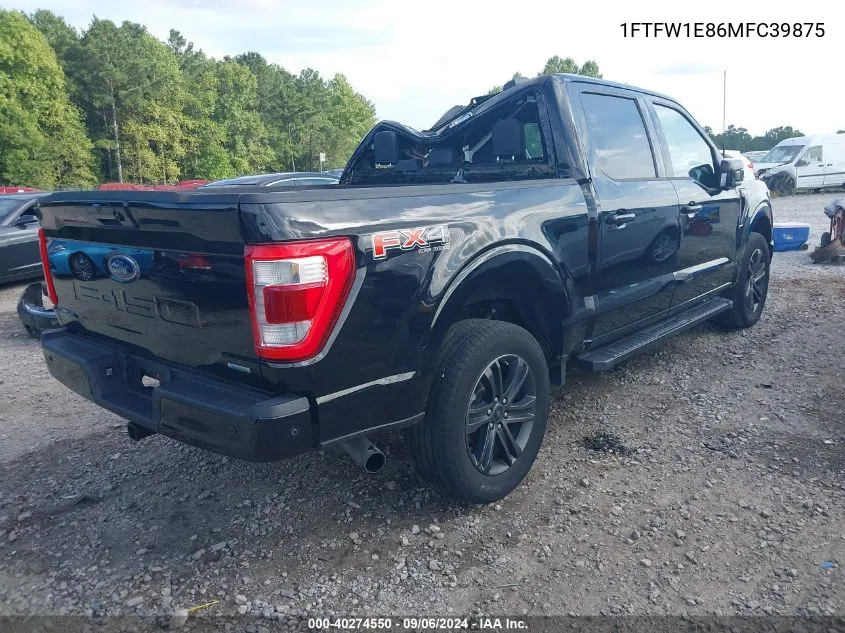 2021 Ford F-150 Lariat VIN: 1FTFW1E86MFC39875 Lot: 40274550