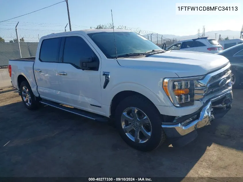 2021 Ford F-150 Xlt VIN: 1FTFW1CD8MFC34113 Lot: 40277330