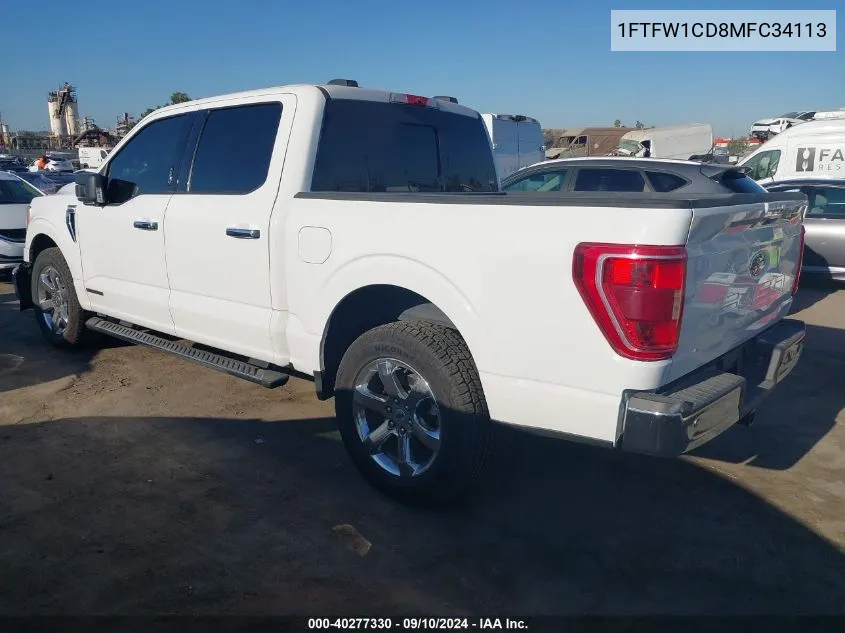 2021 Ford F-150 Xlt VIN: 1FTFW1CD8MFC34113 Lot: 40277330