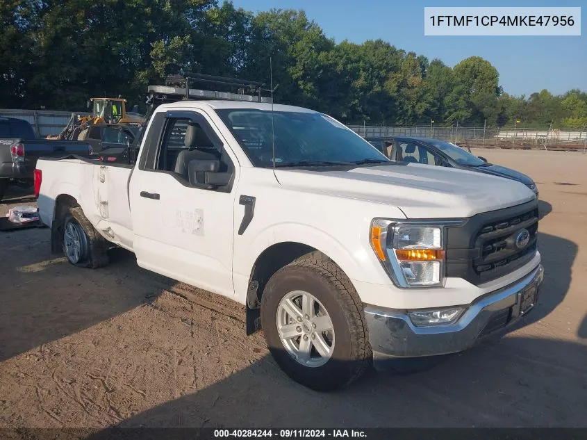 2021 Ford F-150 Xl VIN: 1FTMF1CP4MKE47956 Lot: 40284244