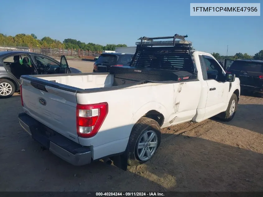 2021 Ford F-150 Xl VIN: 1FTMF1CP4MKE47956 Lot: 40284244