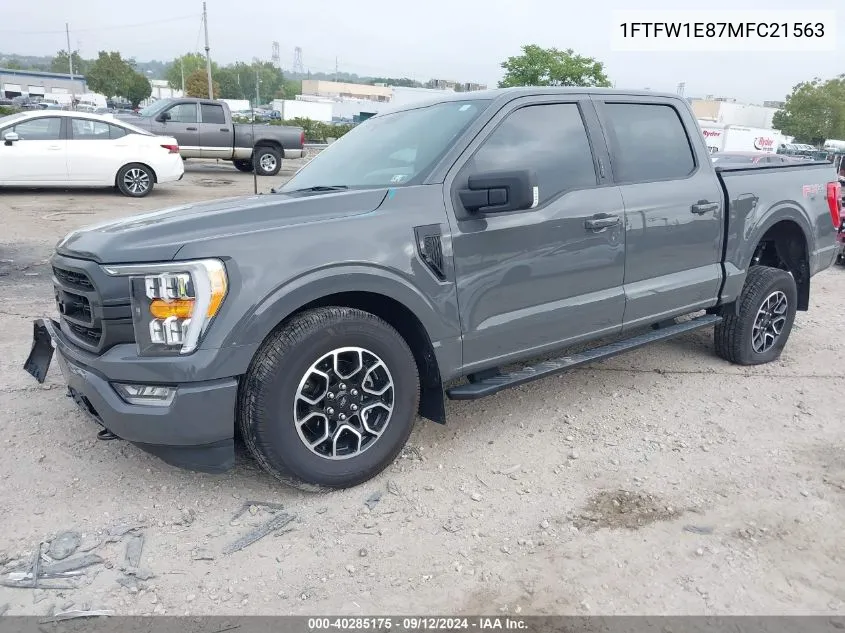 2021 Ford F-150 Xlt VIN: 1FTFW1E87MFC21563 Lot: 40285175