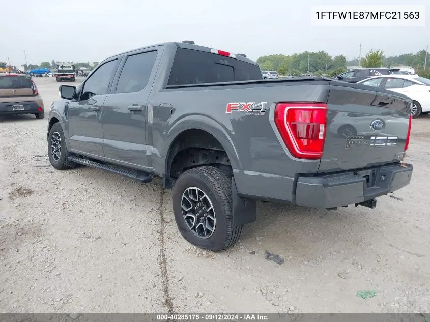 2021 Ford F-150 Xlt VIN: 1FTFW1E87MFC21563 Lot: 40285175