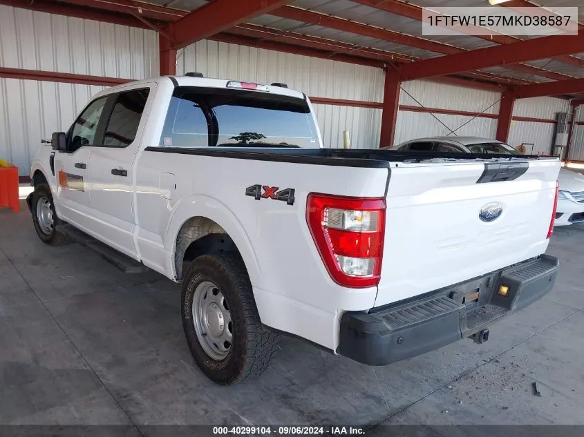 2021 Ford F-150 Xl VIN: 1FTFW1E57MKD38587 Lot: 40299104