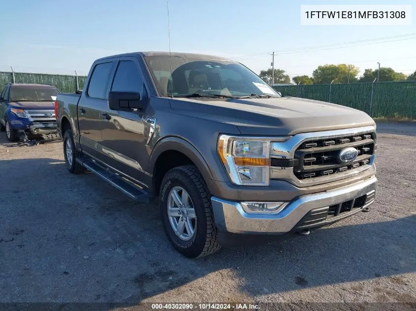 1FTFW1E81MFB31308 2021 Ford F-150 Xlt