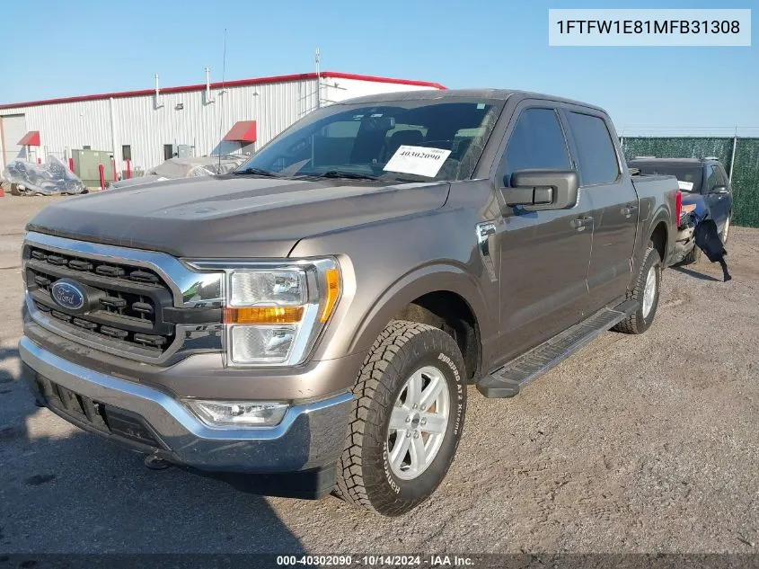 1FTFW1E81MFB31308 2021 Ford F-150 Xlt