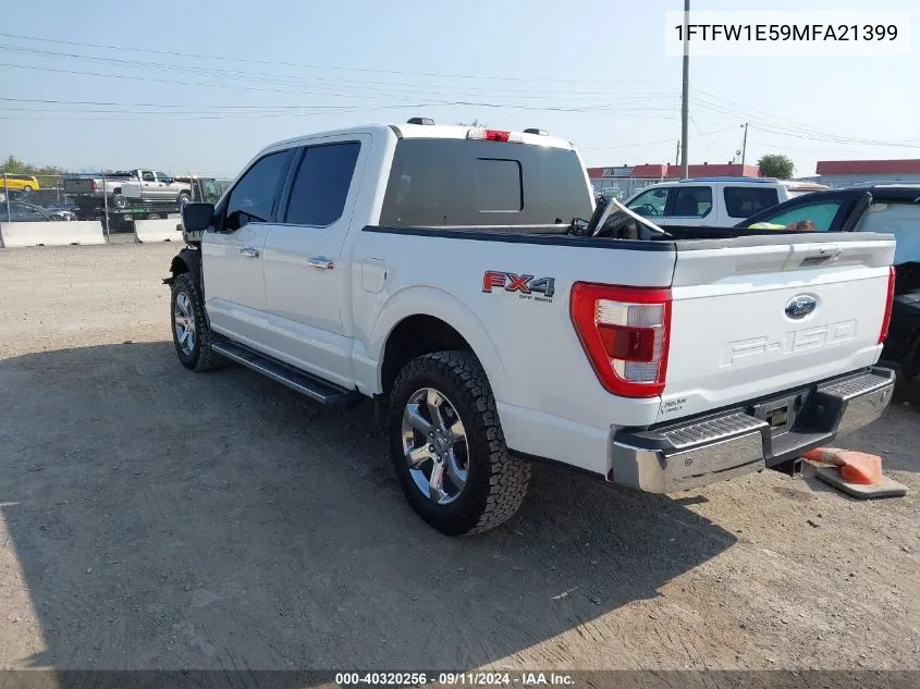 1FTFW1E59MFA21399 2021 Ford F-150 Lariat