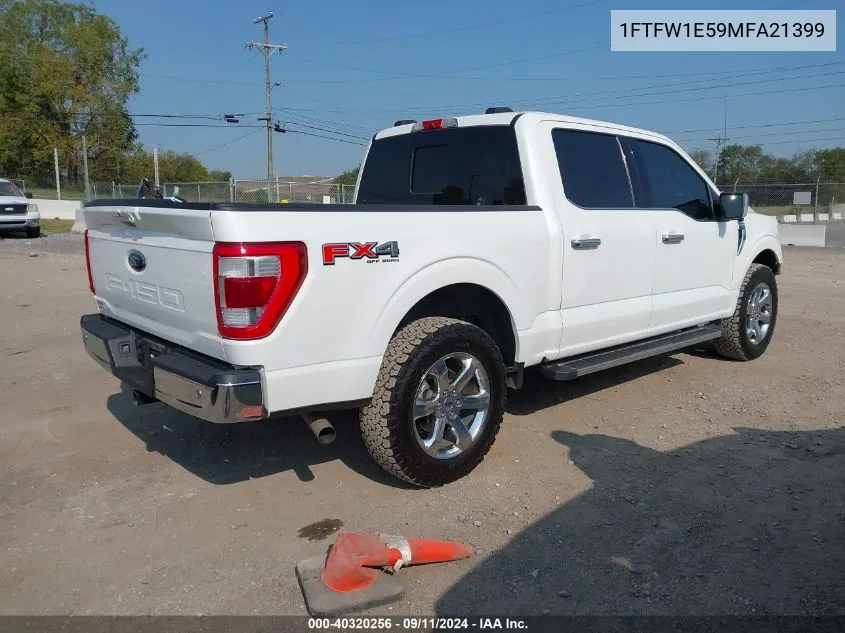 1FTFW1E59MFA21399 2021 Ford F-150 Lariat