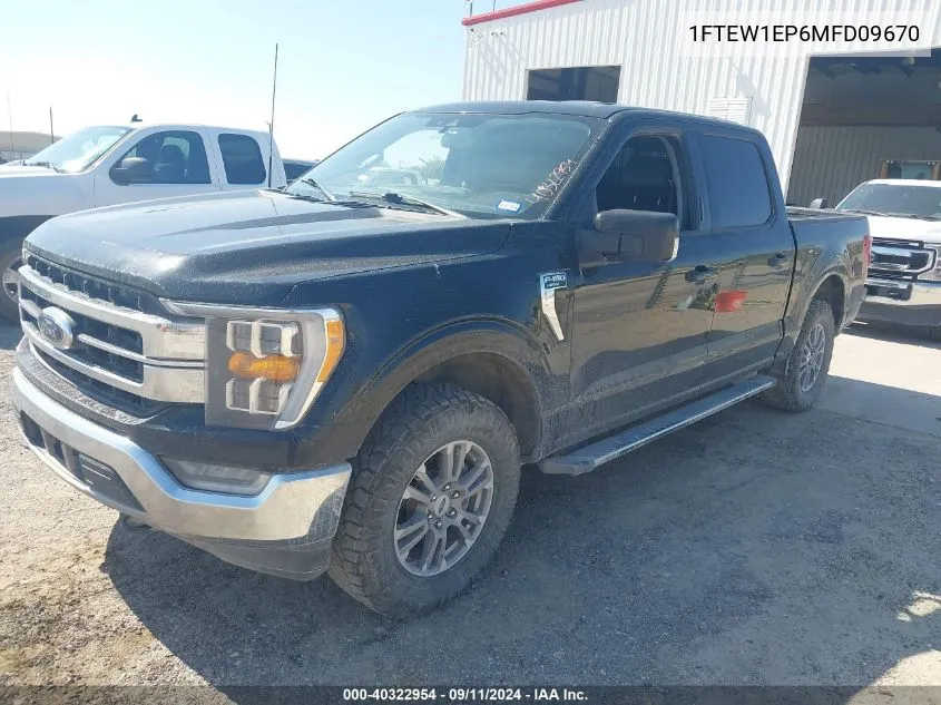 1FTEW1EP6MFD09670 2021 Ford F-150 Lariat