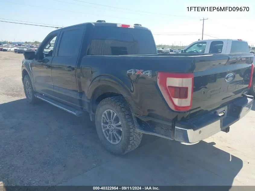 1FTEW1EP6MFD09670 2021 Ford F-150 Lariat