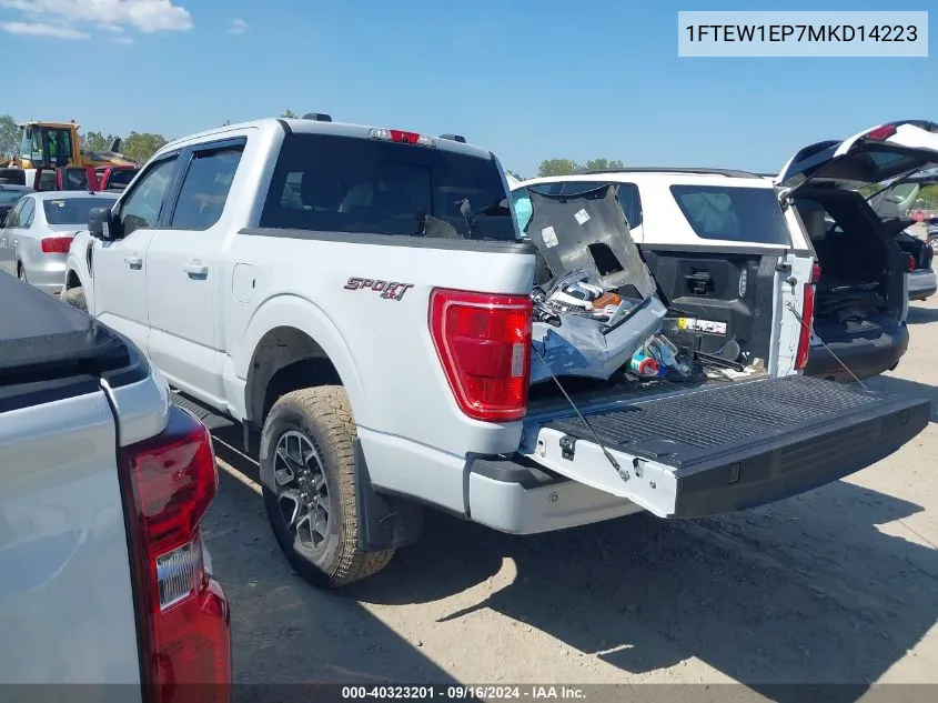 2021 Ford F-150 Xlt VIN: 1FTEW1EP7MKD14223 Lot: 40323201