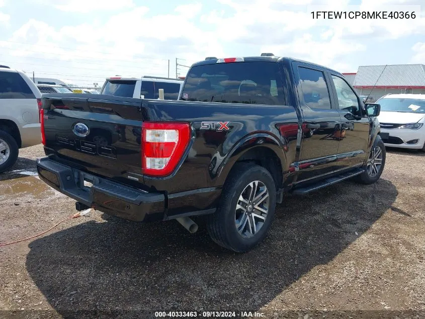 2021 Ford F-150 Xl VIN: 1FTEW1CP8MKE40366 Lot: 40333463