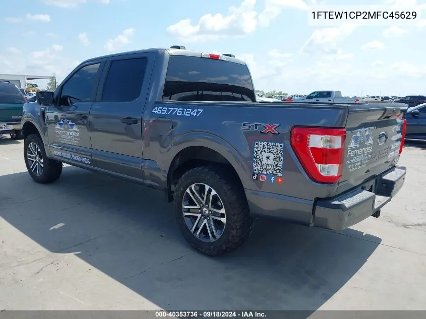 2021 Ford F-150 Xl VIN: 1FTEW1CP2MFC45629 Lot: 40353736