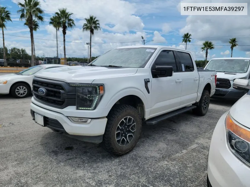 2021 Ford F150 Supercrew VIN: 1FTFW1E53MFA39297 Lot: 40363532