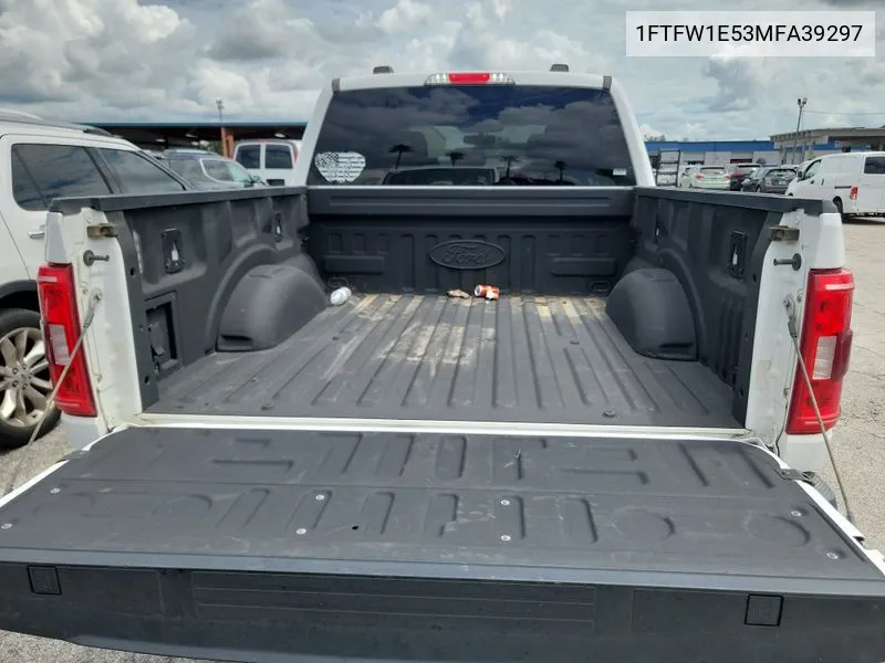 2021 Ford F150 Supercrew VIN: 1FTFW1E53MFA39297 Lot: 40363532