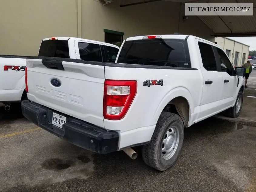 2021 Ford F-150 Xl VIN: 1FTFW1E51MFC10287 Lot: 40397279