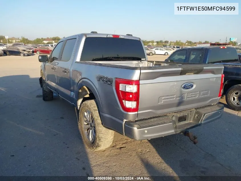 2021 Ford F-150 Xl VIN: 1FTFW1E50MFC94599 Lot: 40509398