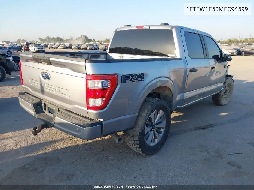 2021 Ford F-150 Xl VIN: 1FTFW1E50MFC94599 Lot: 40509398