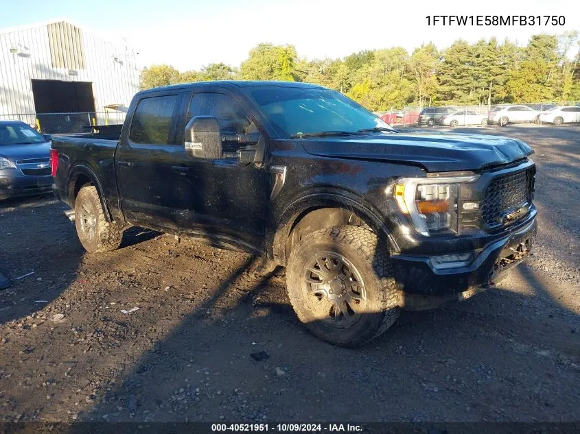 2021 Ford F-150 Xlt VIN: 1FTFW1E58MFB31750 Lot: 40521951