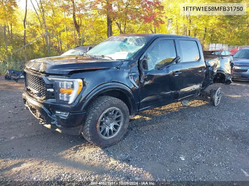 2021 Ford F-150 Xlt VIN: 1FTFW1E58MFB31750 Lot: 40521951