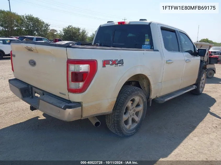 1FTFW1E80MFB69175 2021 Ford F150 Supercrew