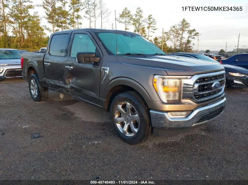 2021 Ford F-150 Xlt VIN: 1FTEW1C50MKE34365 Lot: 40740493