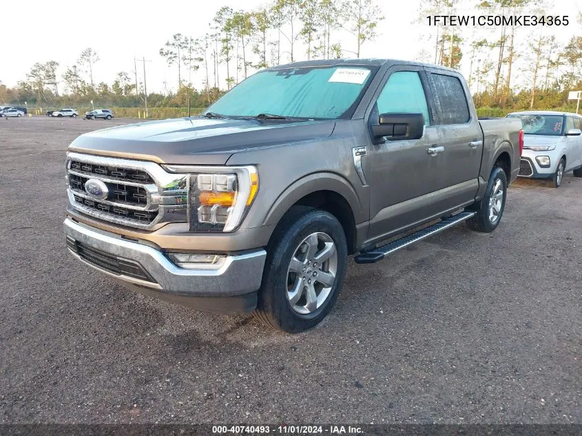 2021 Ford F-150 Xlt VIN: 1FTEW1C50MKE34365 Lot: 40740493