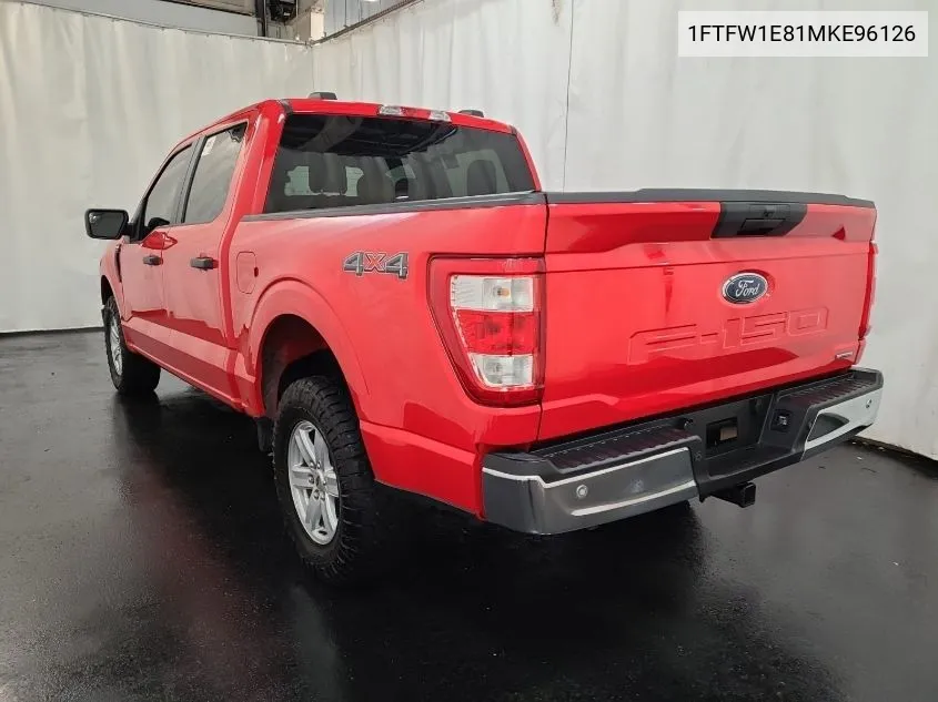 2021 Ford F-150 Xl VIN: 1FTFW1E81MKE96126 Lot: 40835793