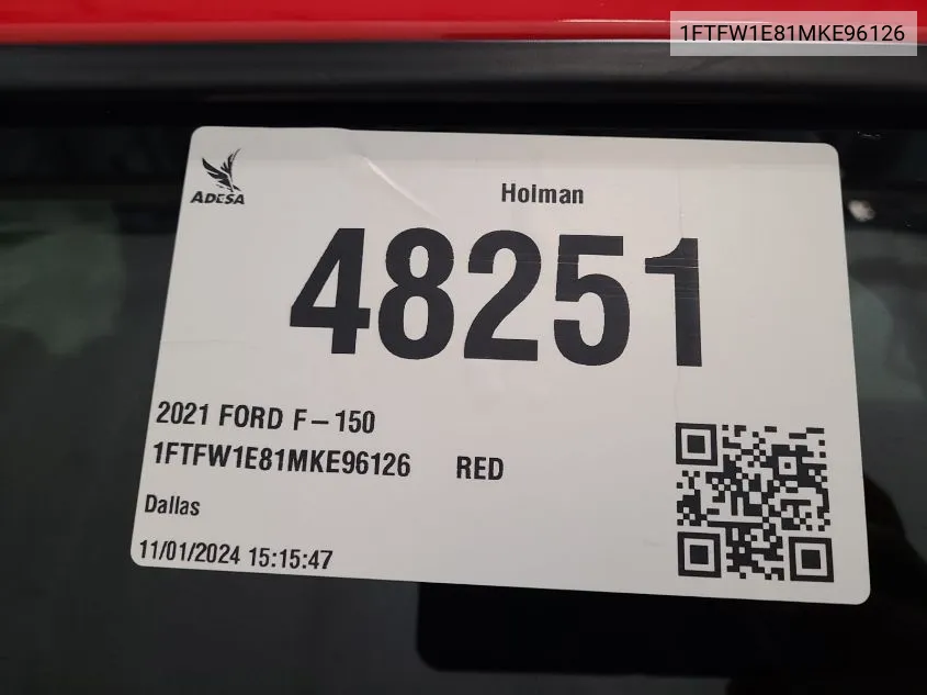 2021 Ford F-150 Xl VIN: 1FTFW1E81MKE96126 Lot: 40835793