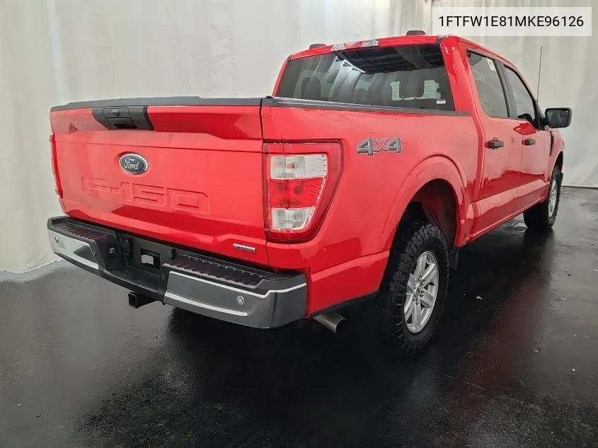 2021 Ford F-150 Xl VIN: 1FTFW1E81MKE96126 Lot: 40835793