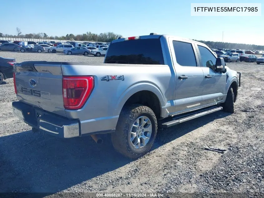 2021 Ford F-150 Xlt VIN: 1FTFW1E55MFC17985 Lot: 40858287