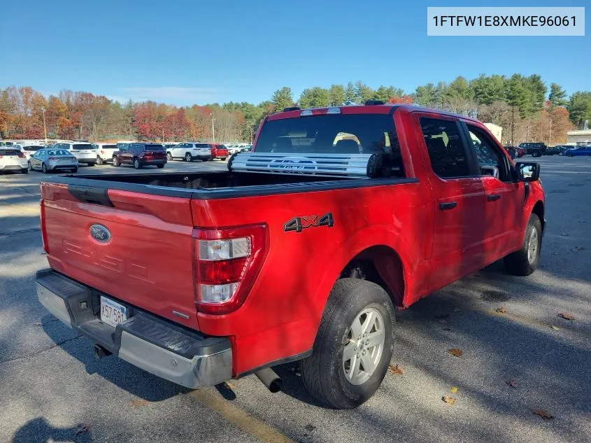 2021 Ford F150 Supercrew VIN: 1FTFW1E8XMKE96061 Lot: 40866047