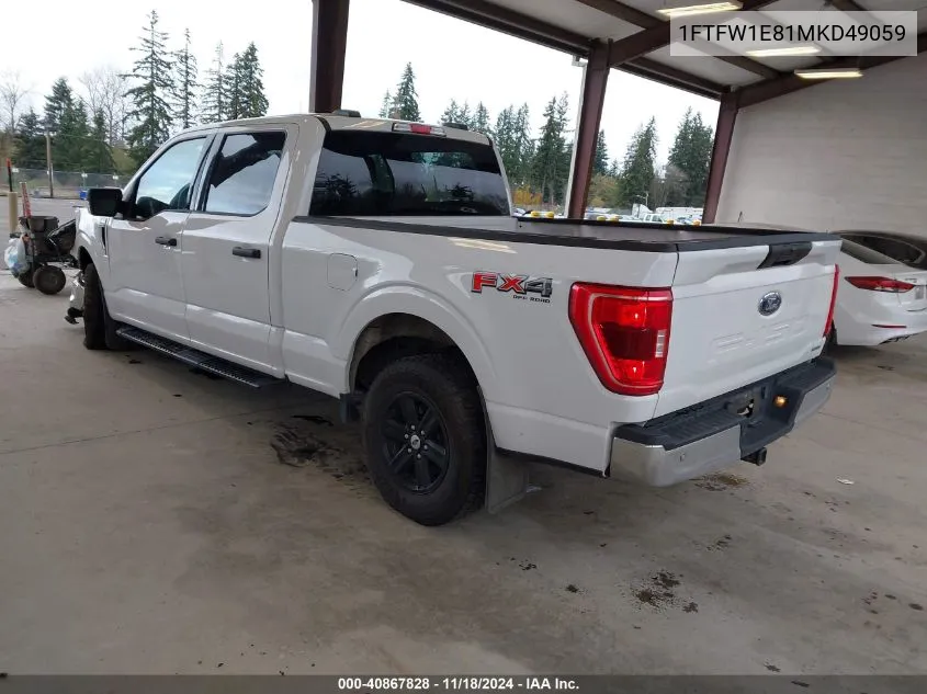 2021 Ford F150 Xlt VIN: 1FTFW1E81MKD49059 Lot: 40867828