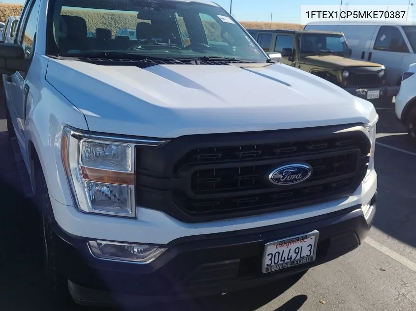 2021 Ford F-150 Xl VIN: 1FTEX1CP5MKE70387 Lot: 40877963