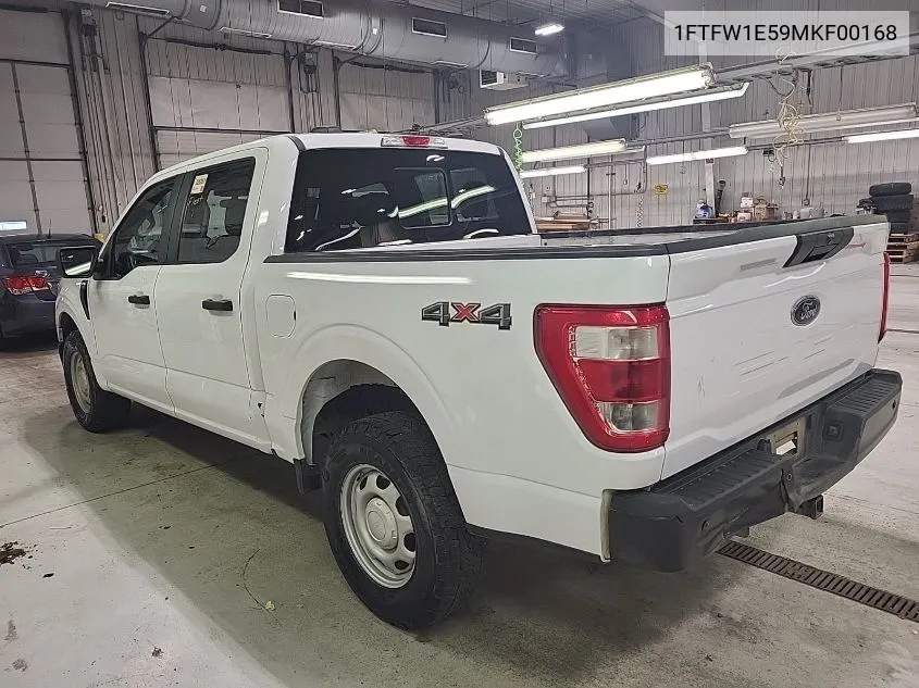 2021 Ford F-150 Xl VIN: 1FTFW1E59MKF00168 Lot: 40886788